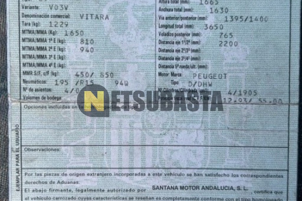 Suzuki Vitara 1.9 Turbodiesel 1999