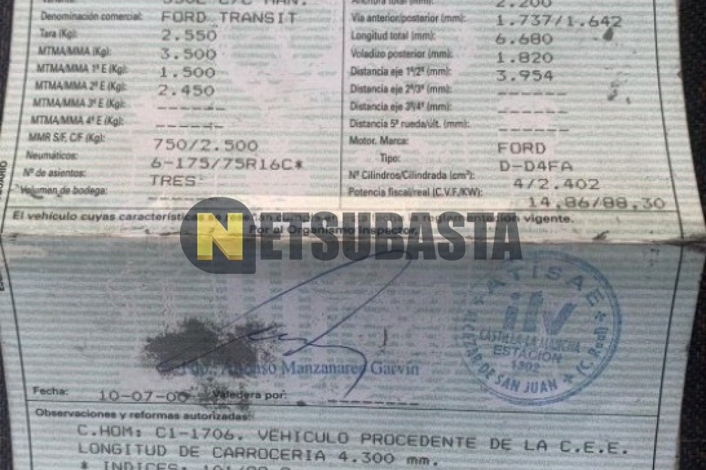 Ford Transit 2.4 TDCI 2000