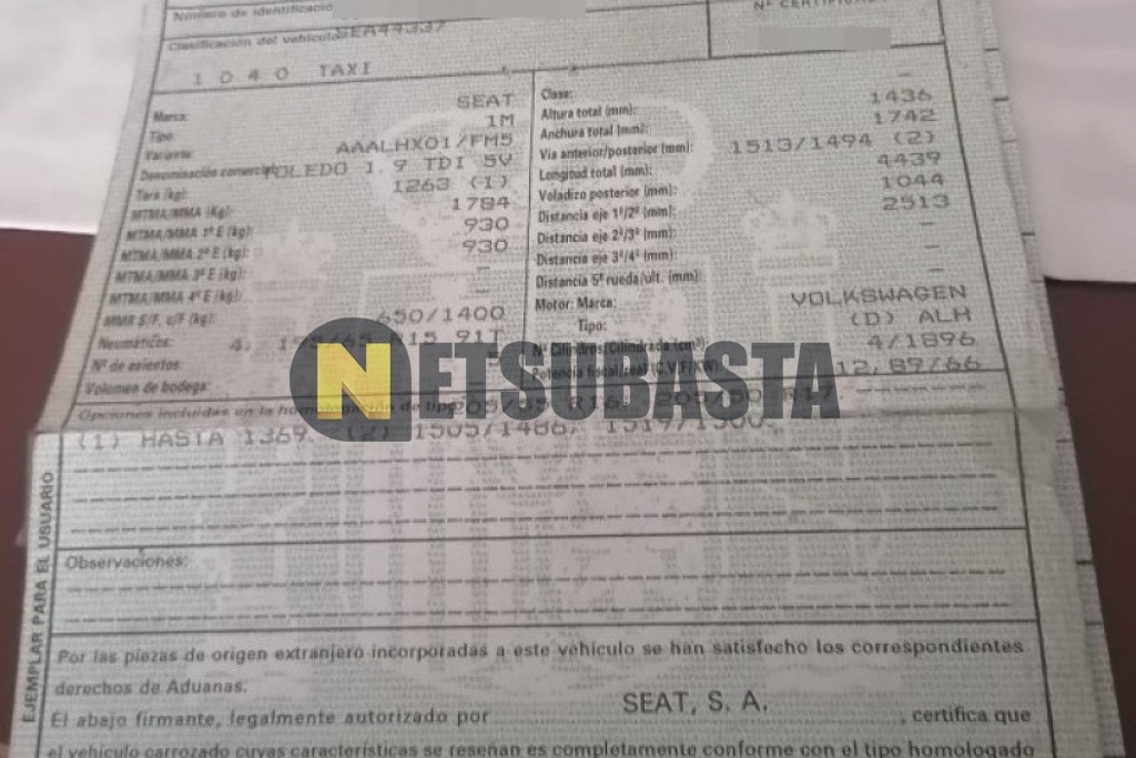 Seat Toledo 1.9 TDi 2003