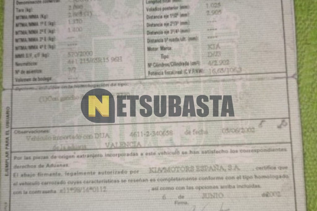 Kia Carnival 2.9 CRDI 2002