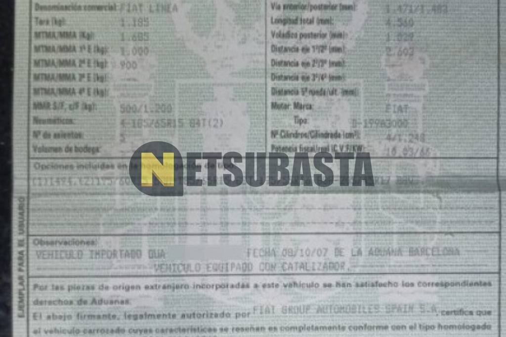 Fiat Linea 1.3 Multijet 2007