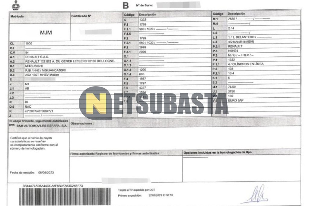 Mitsubishi ASX 1.3 MHEV 2023