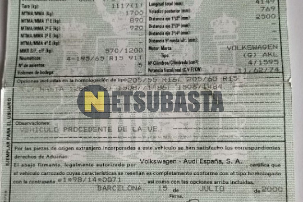 Volkswagen Golf 1.6 2000