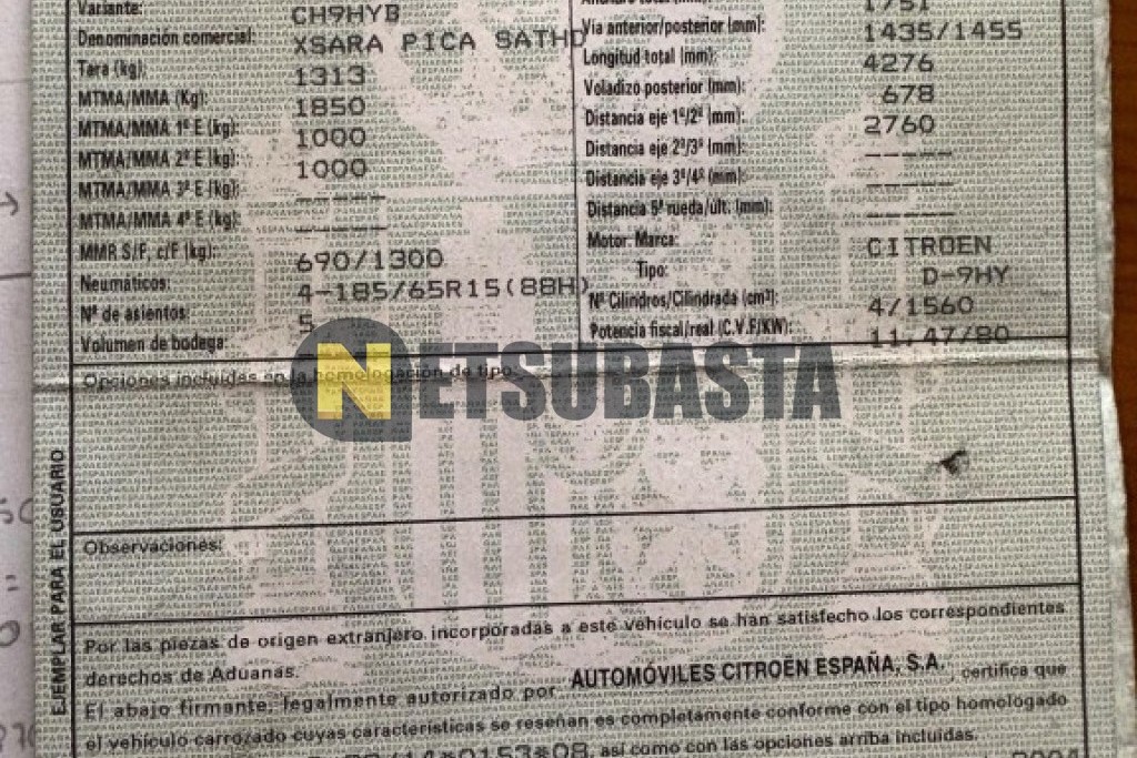 Citroën Xsara Picasso 1.6 HDi FAP 2004
