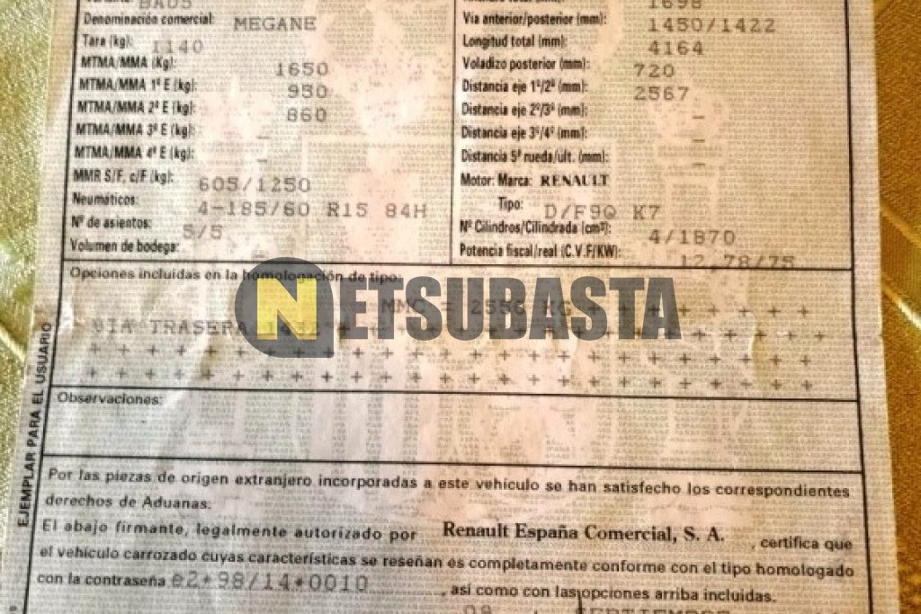 Renault Megane 1.9 dCi 2002