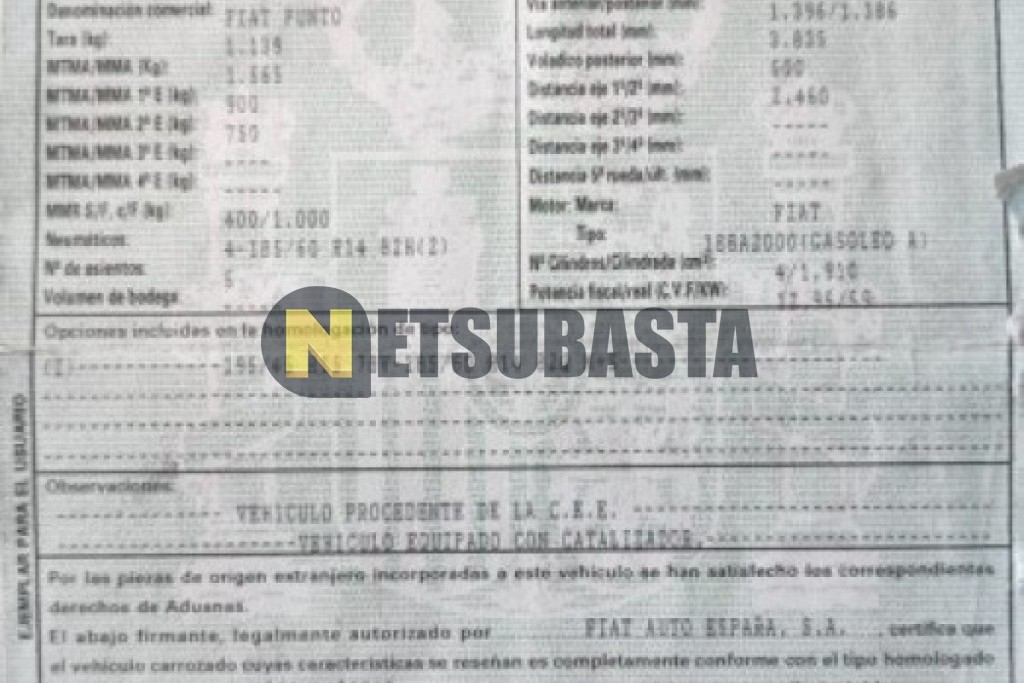 Fiat Punto 1.9 JTD 2002