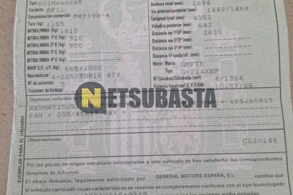 Opel Meriva 1.4 2009