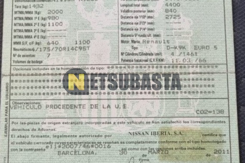 Nissan NV200 1.5 dCi 2011