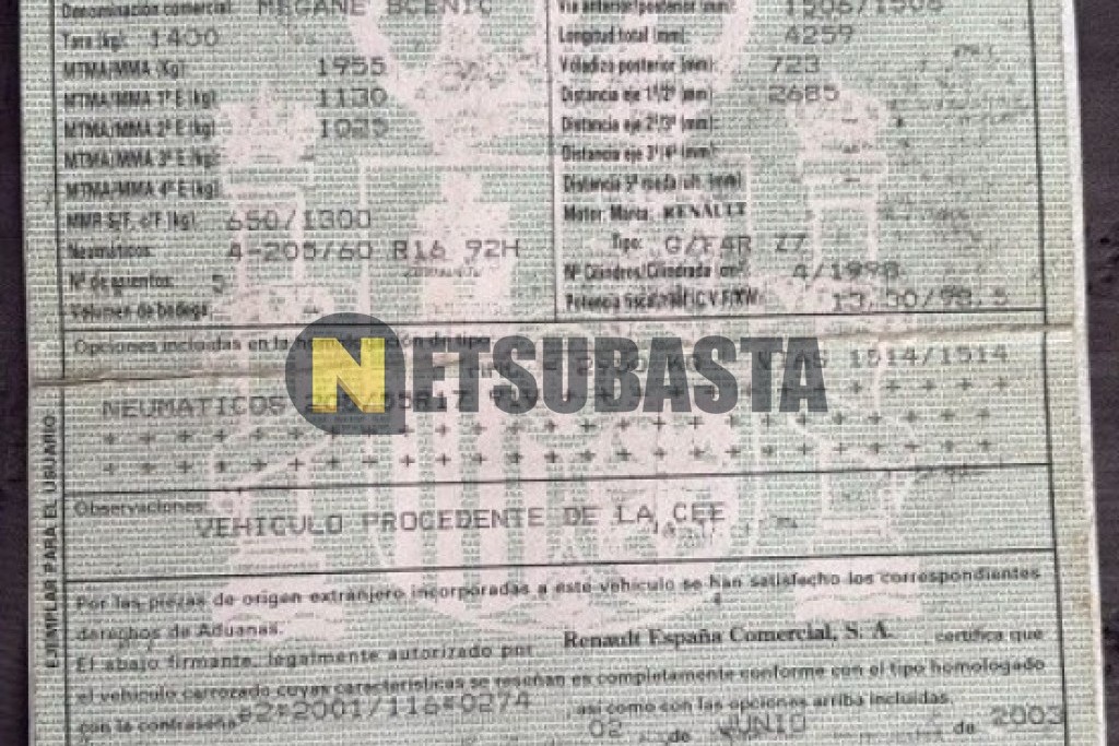 Renault Scenic 2.0 16v 2003