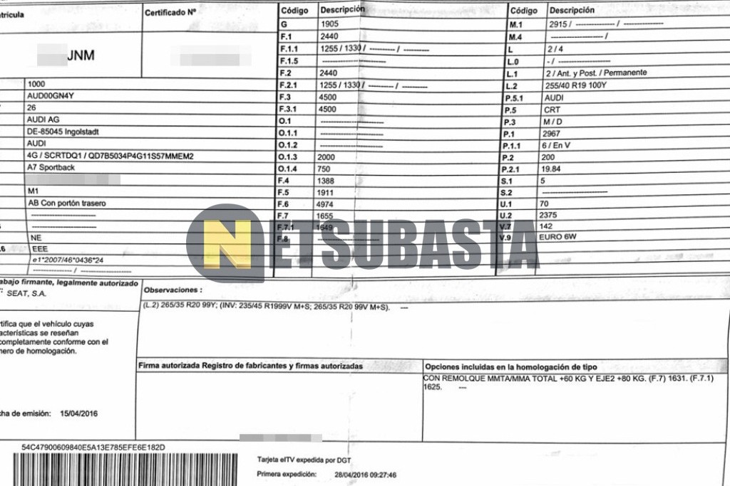 Audi A7 3.0 TDI quattro S tronic 7 vel. 2016