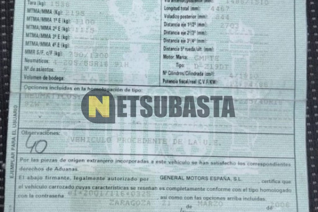 Opel Zafira 1.9 CDTi 2006