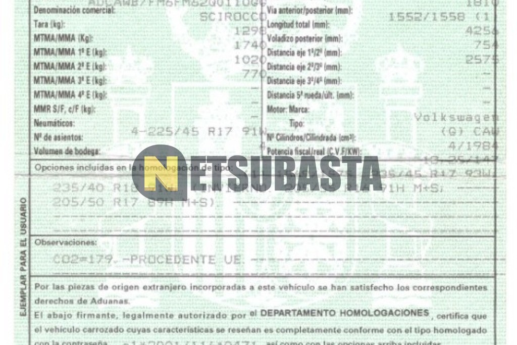 Volkswagen Scirocco 2.0 TSI 2008