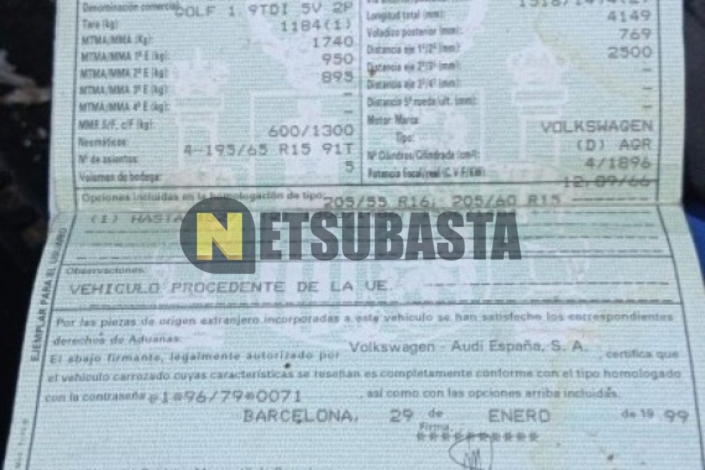 Volkswagen Golf 1.9 TDI 1999