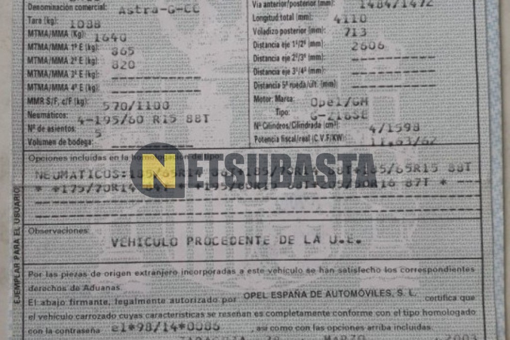 Opel Astra 1.6 2003