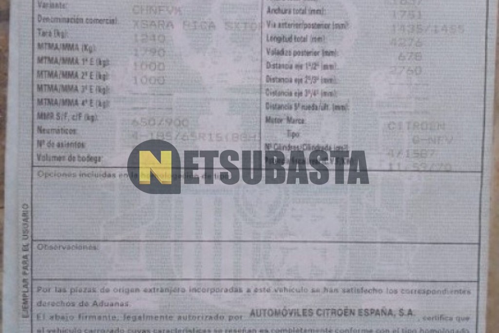 Citroën Xsara Picasso 1.6i 2005