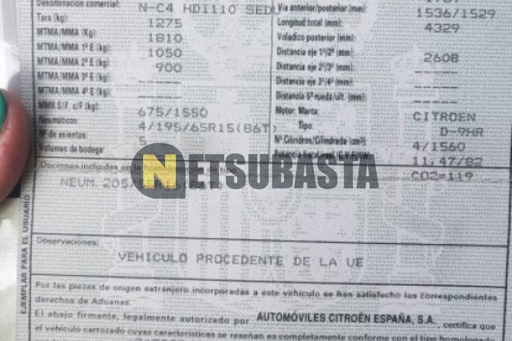 Citroën C4 1.6 HDi 2011