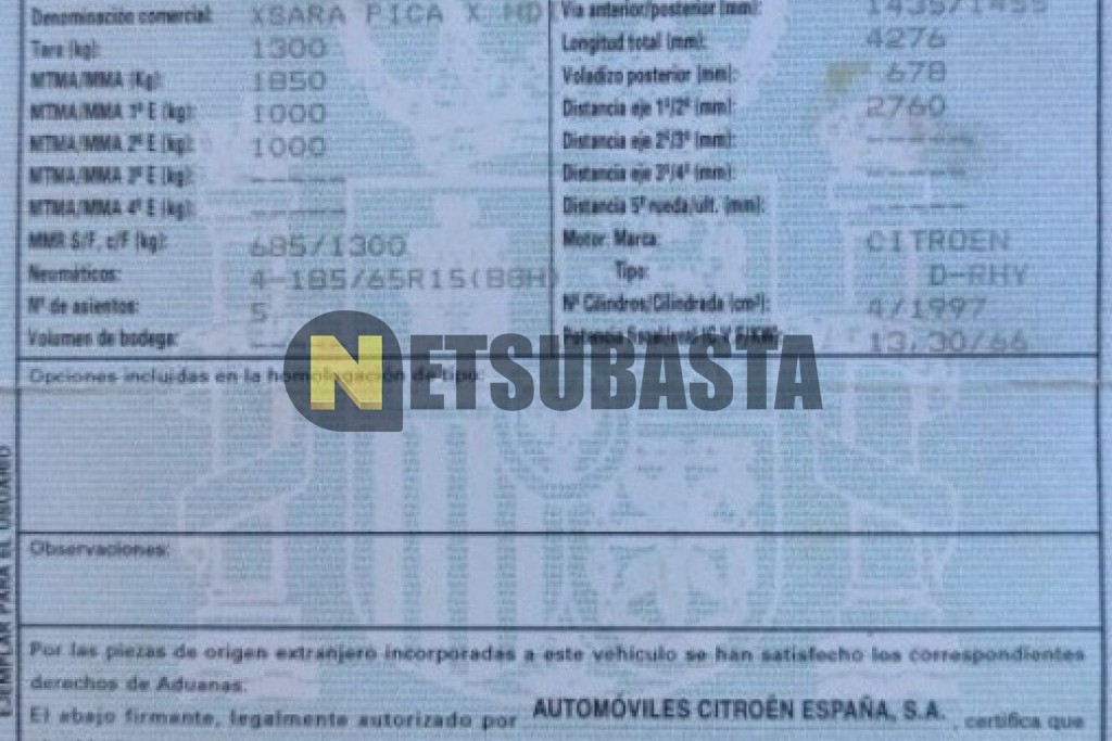 Citroën Xsara Picasso 2.0 HDi 2005