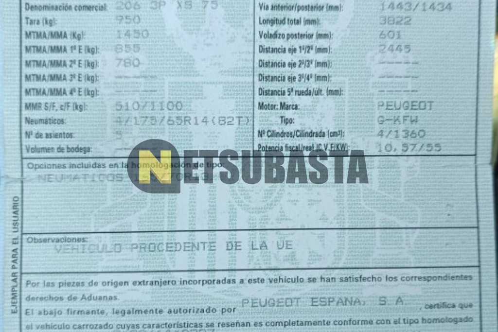 Peugeot 206 1.4i 2001