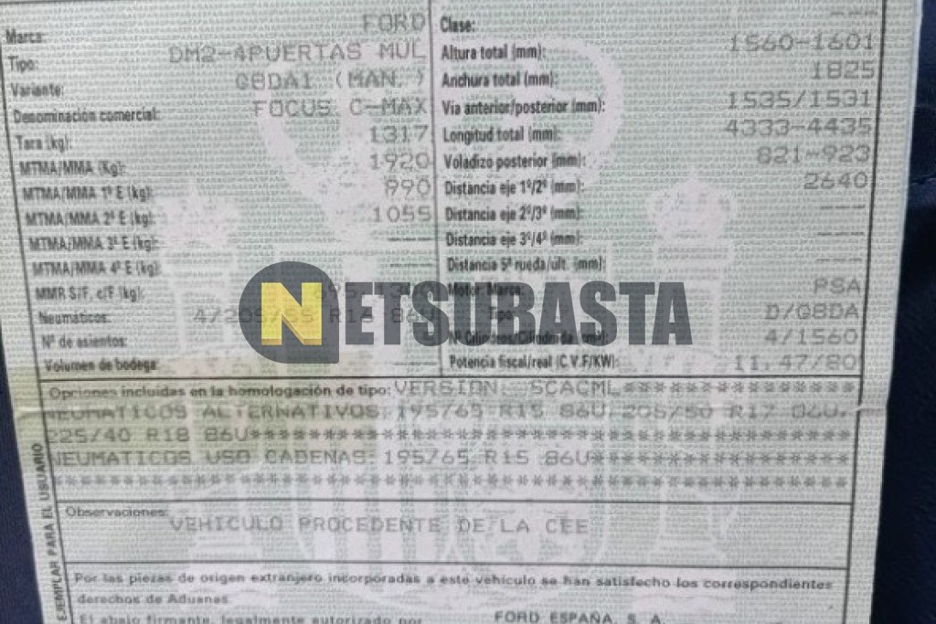 Ford Focus C-Max 1.6 TDCi 2006
