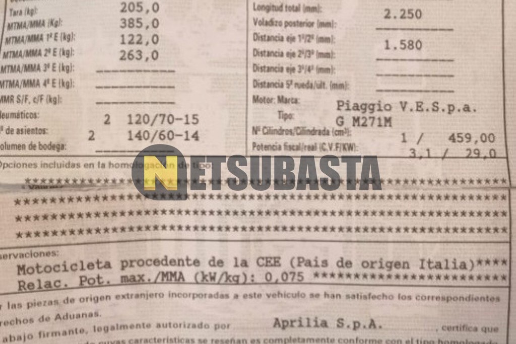 Aprilia Arrecife 500 2002