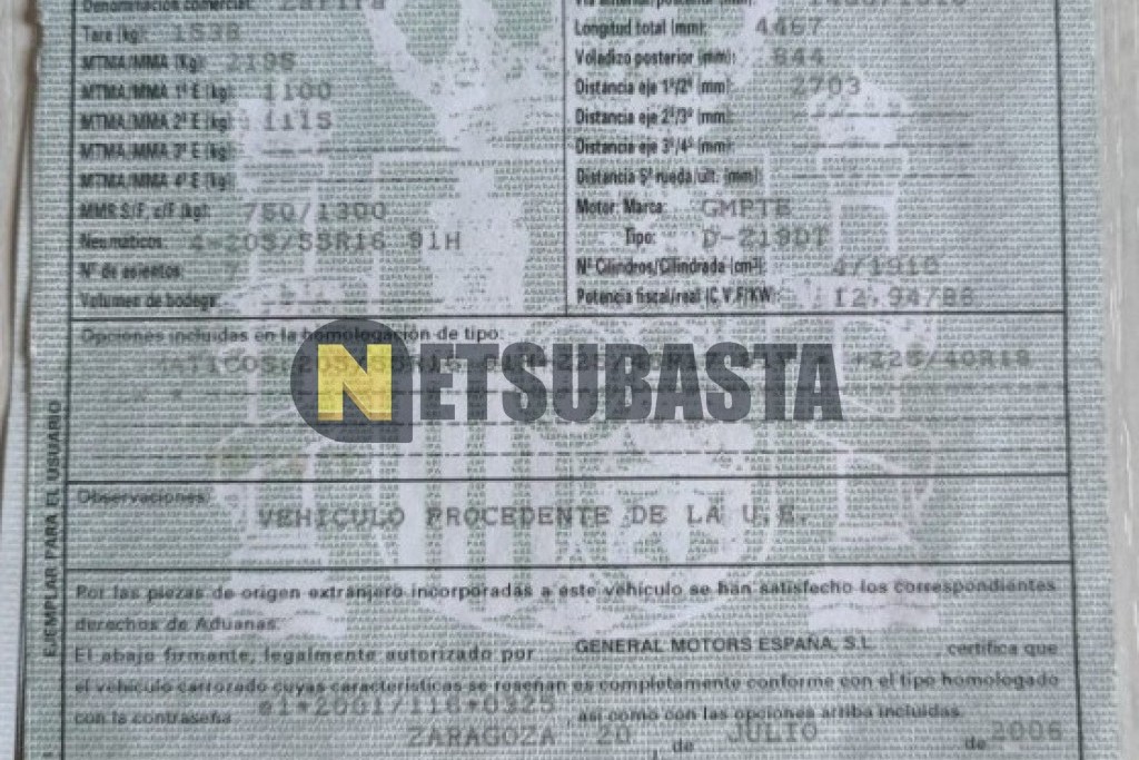 Opel Zafira 1.9 CDTi 2006