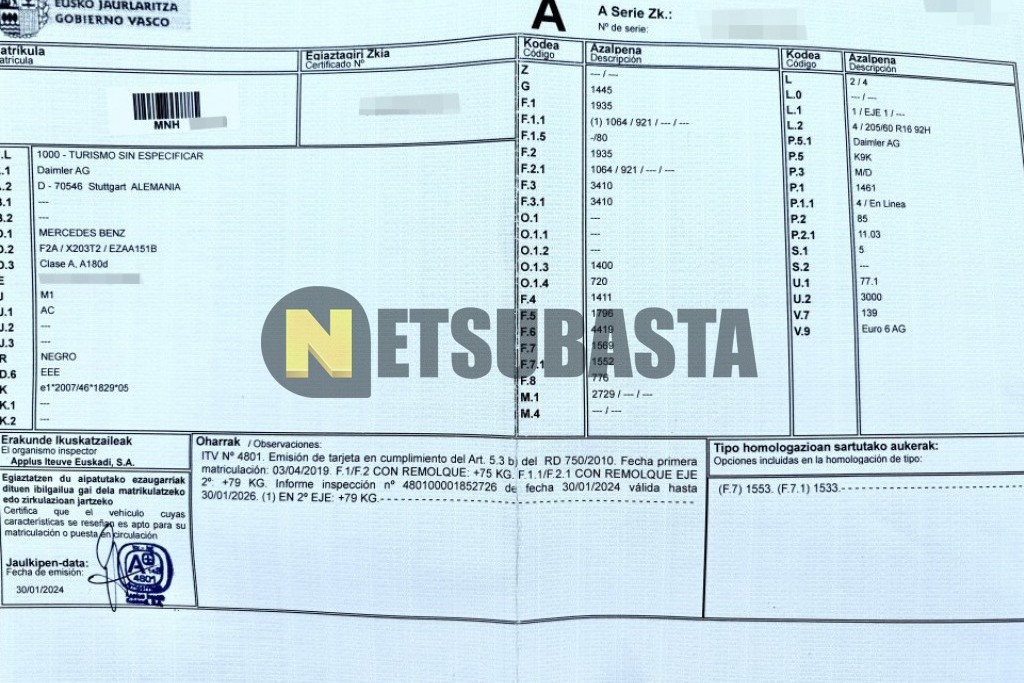 Mercedes-Benz A 180 d 7G-DCT 2019