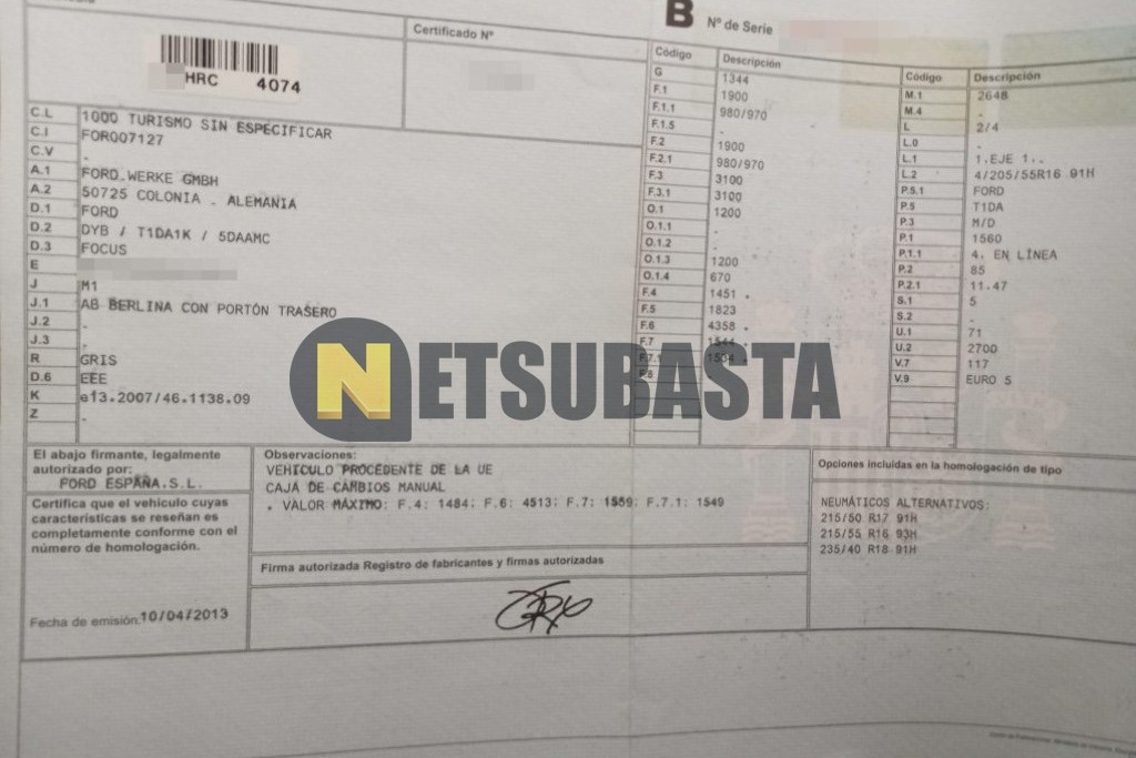 Ford Focus 1.6 TDCi 2013