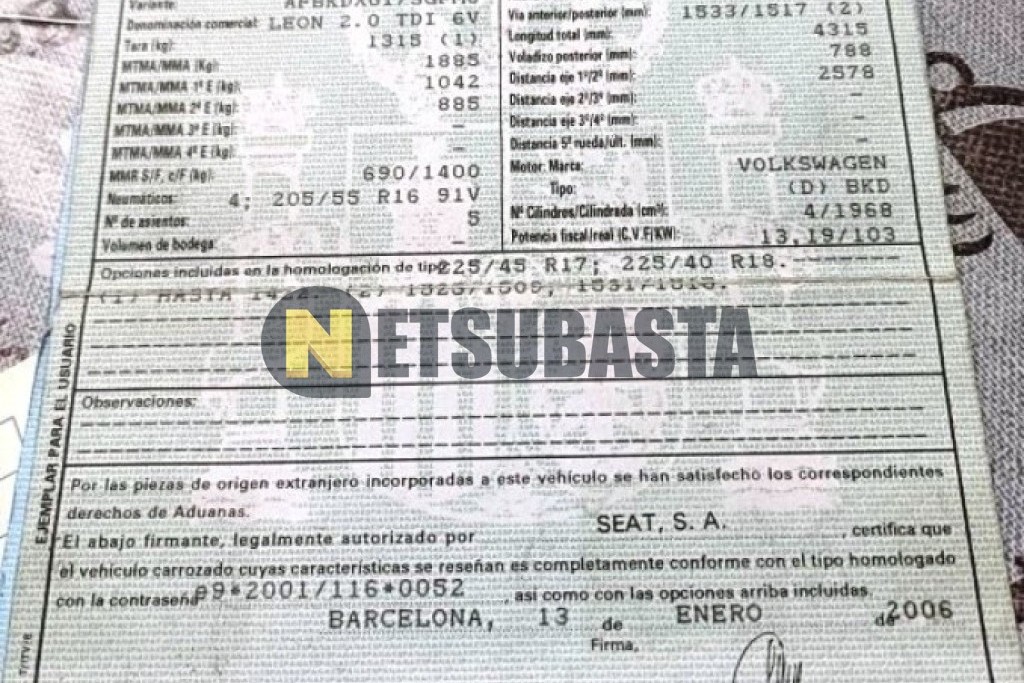 Seat Leon 2.0 TDI 2006