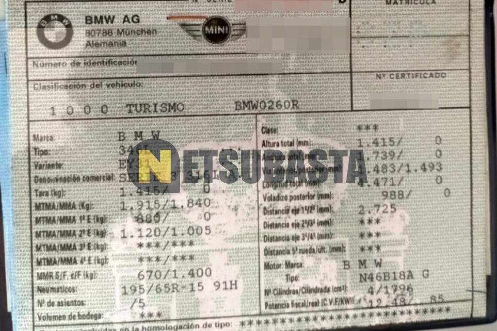 Bmw 316iA 2004