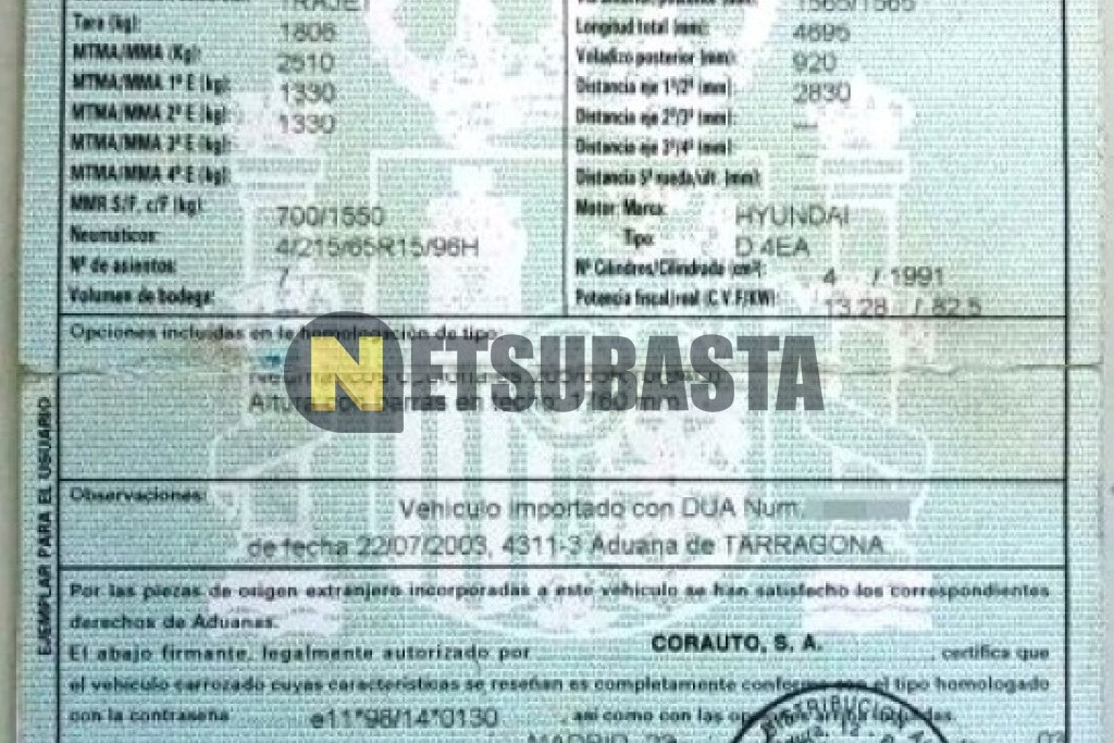 Hyundai Trajet 2.0 CRDi 2003