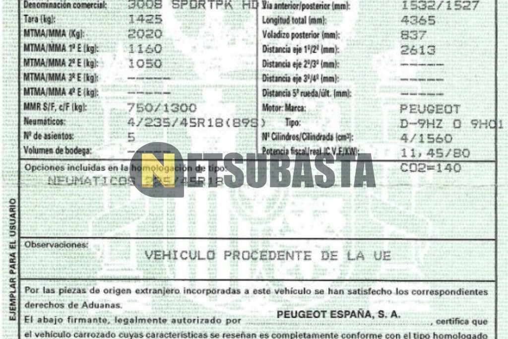 Peugeot 3008 1.6 HDI 2009