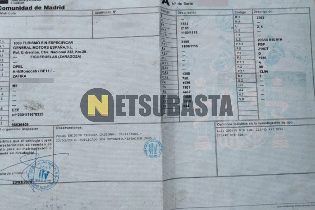 Opel Zafira 1.9 CDTi 2005