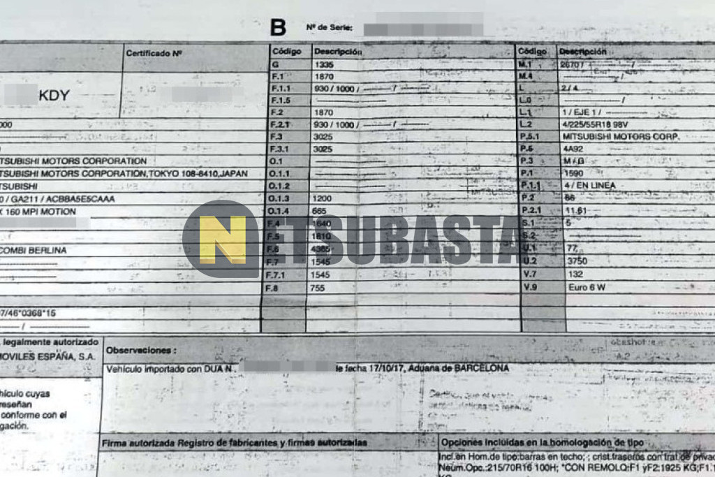 Mitsubishi ASX 160 MPI 2017