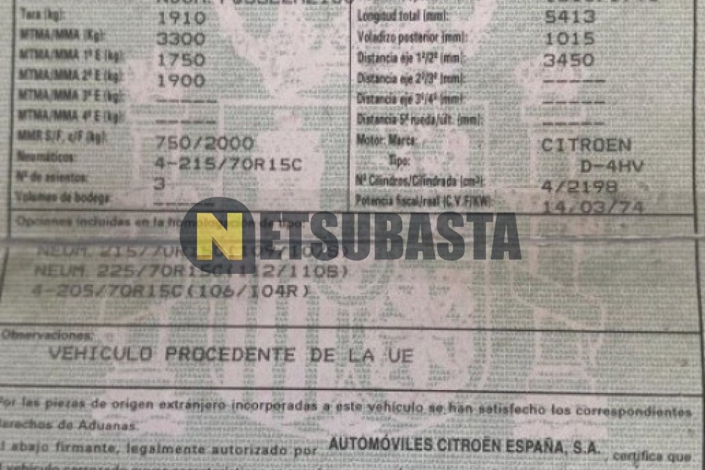 Citroën Jumper Furgon 2.2 HDI 2007