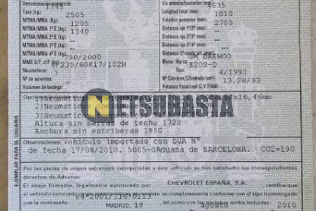 Chevrolet Captiva 2.0 VCDi 7 plazas 2010