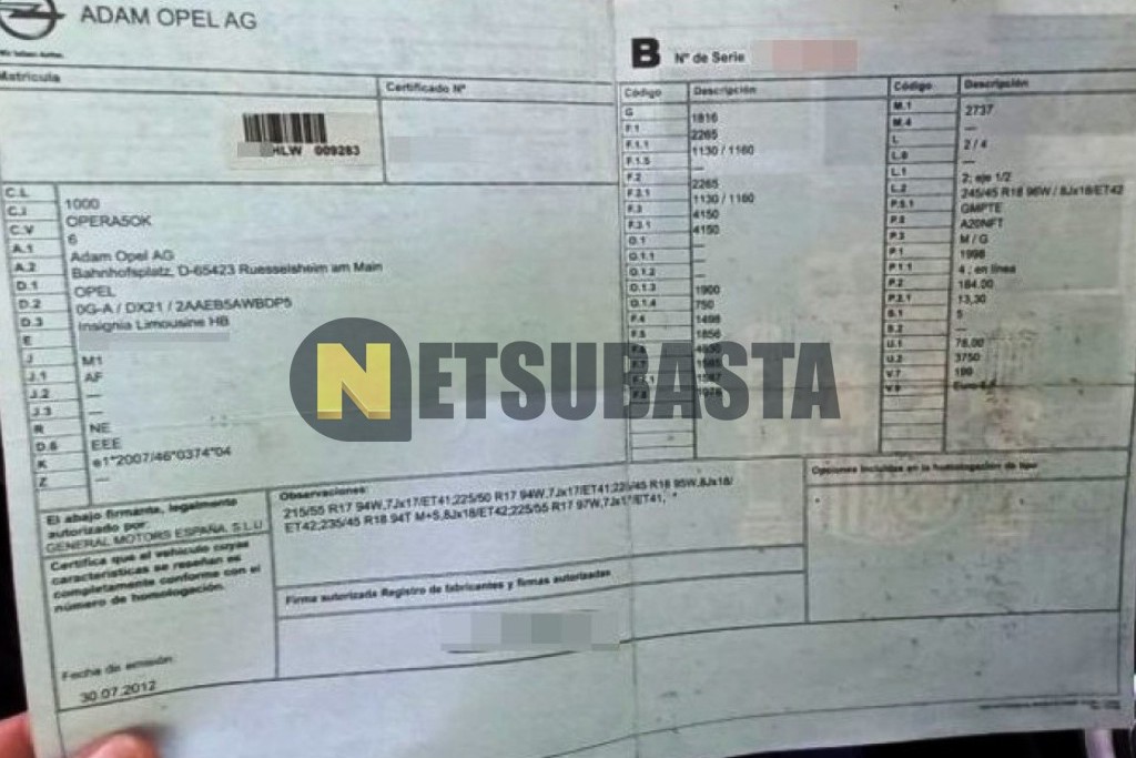 Opel Insignia 2.0 Turbo 4x4 2012
