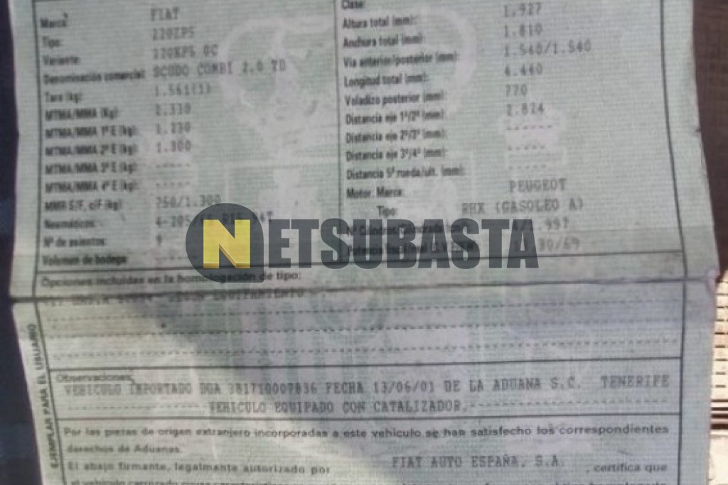 Fiat Scudo 2.0 JTD 2001