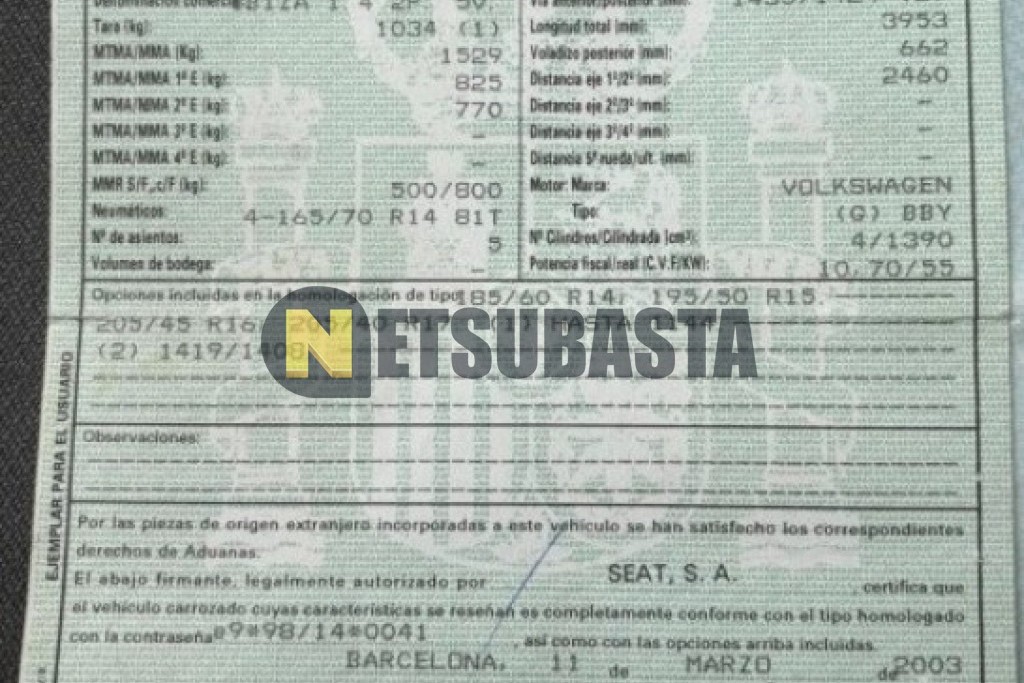 Seat Ibiza 1.4 16V 2003