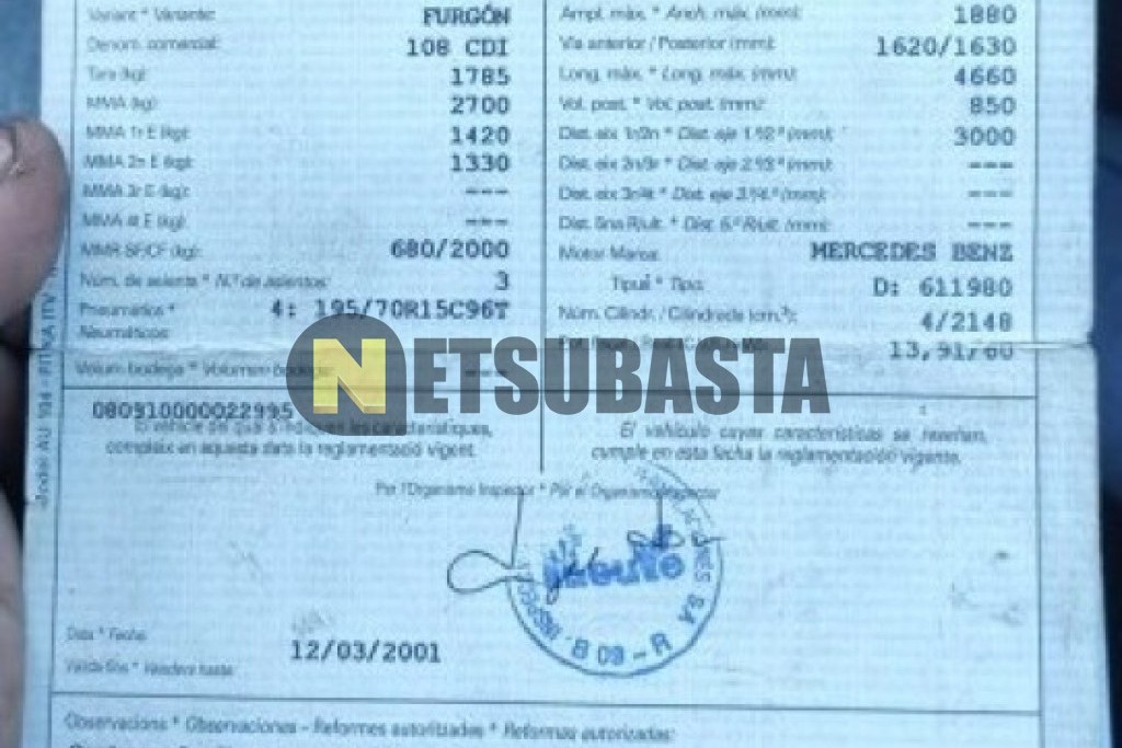 Mercedes-Benz Vito 108 CDI Frigorifico 2001