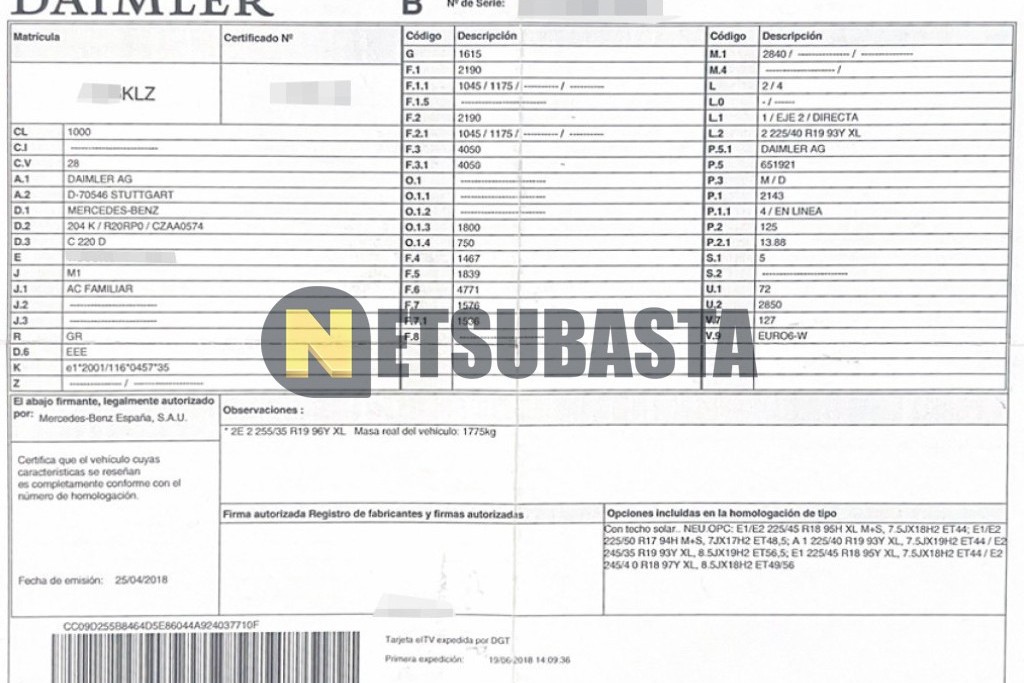 Mercedes-Benz C 220 d Estate 7G-TRONIC 2018