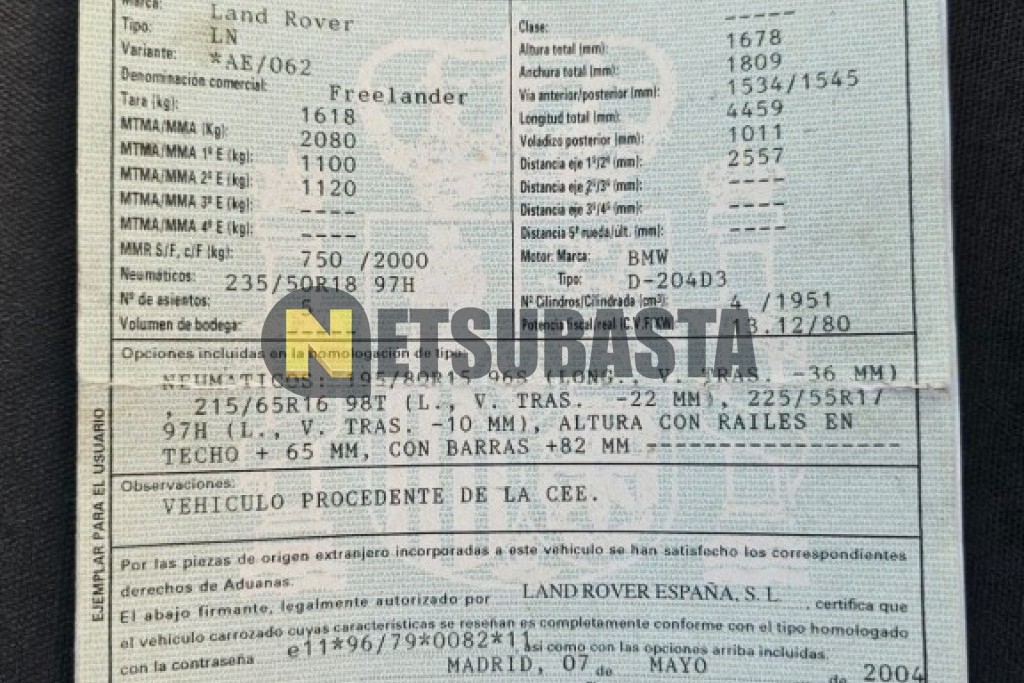 Land-Rover Freelander 4x4 2.0 Td4 CommandShift 2004