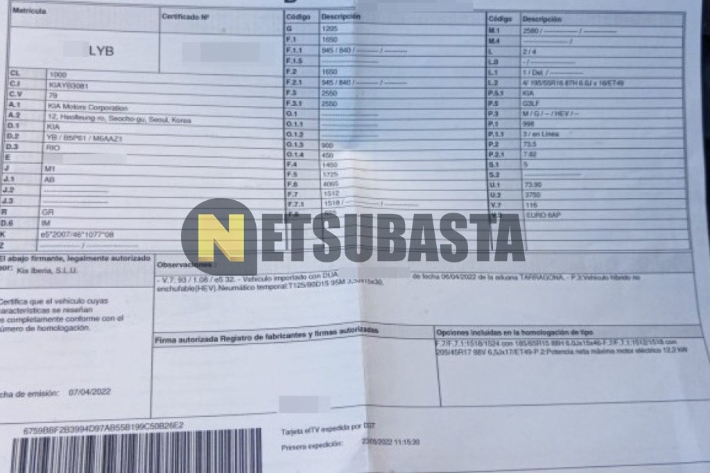 Kia Rio 1.0 T-GDi MHEV 2022