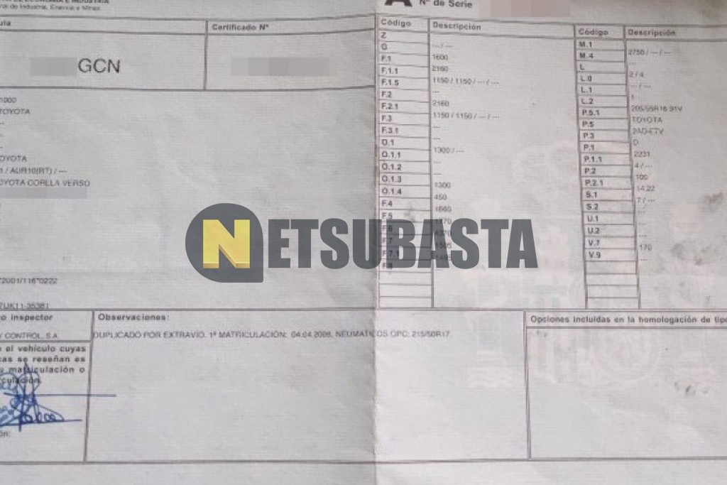 Toyota Corolla Verso 2.2 D-4D 2008