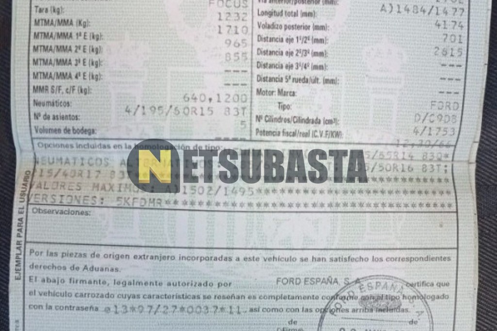 Ford Focus 1.8 TDdi 2002