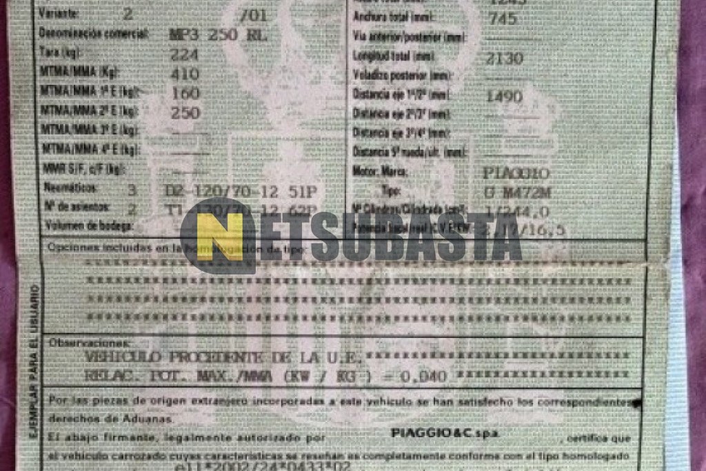 Piaggio MP3 250 RL 2007