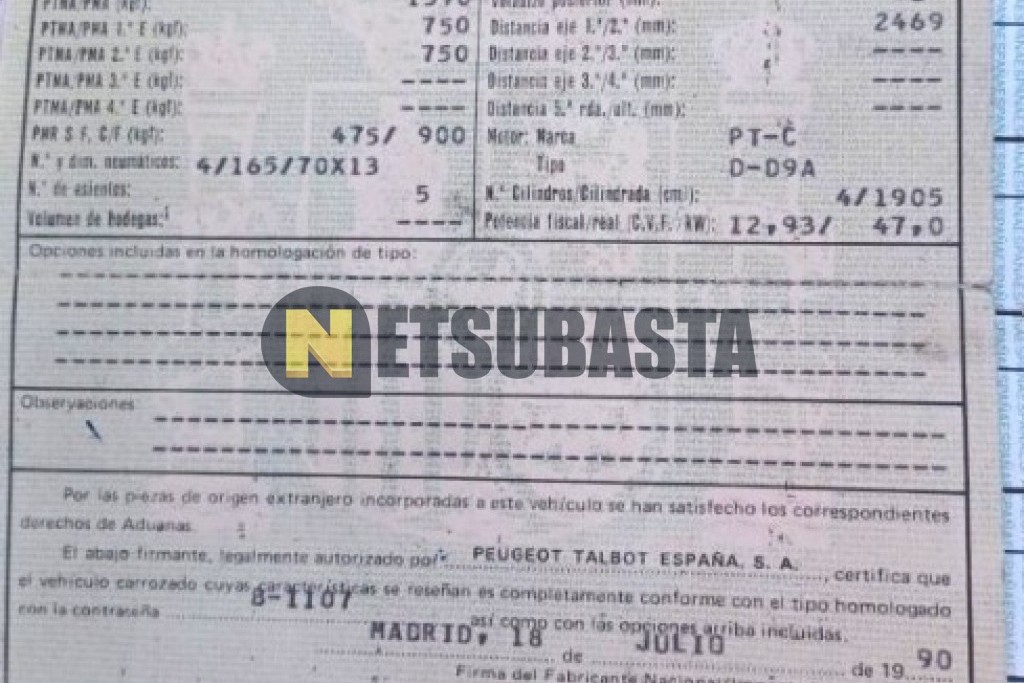 Peugeot 309 1.9 GLD 1990