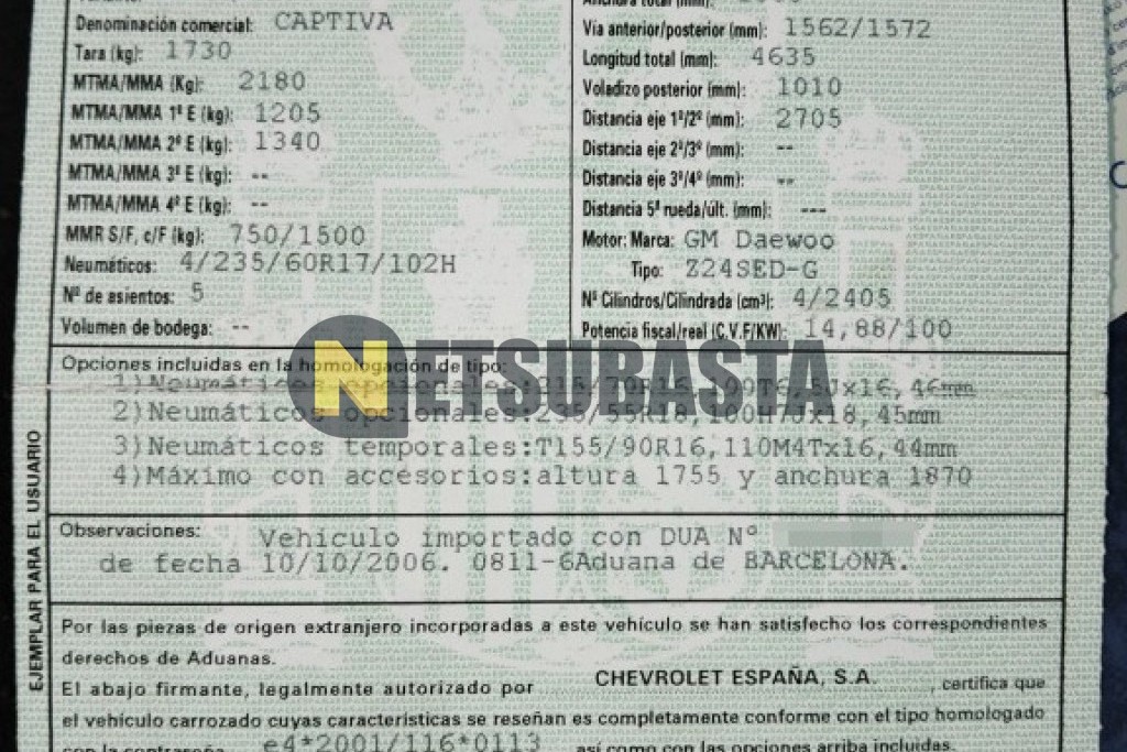 Chevrolet Captiva 2.4 16V 2006