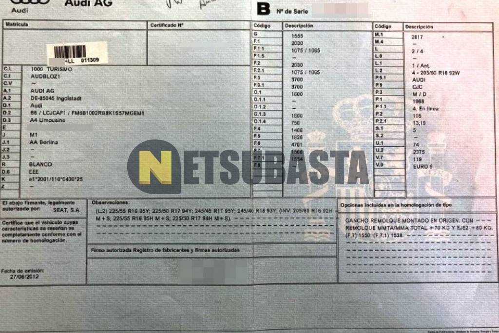 Audi A4 2.0 TDI 2012