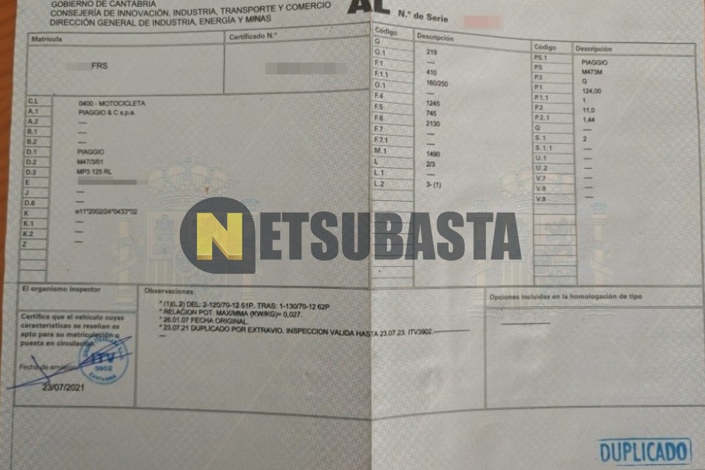 Piaggio MP3 125 RL 2007