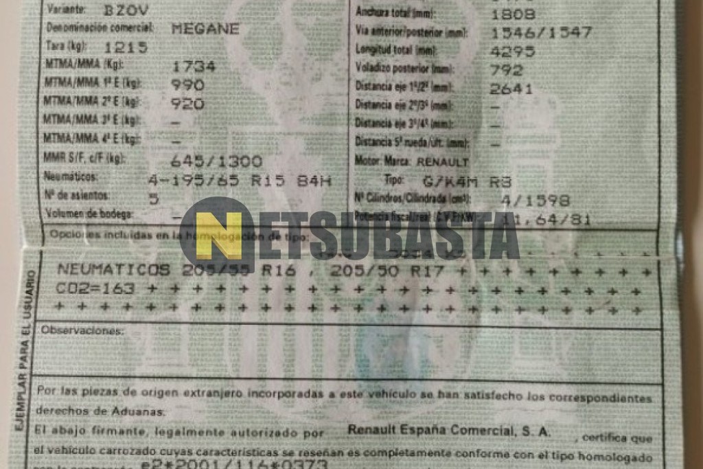 Renault Mégane 1.6 16v 2009